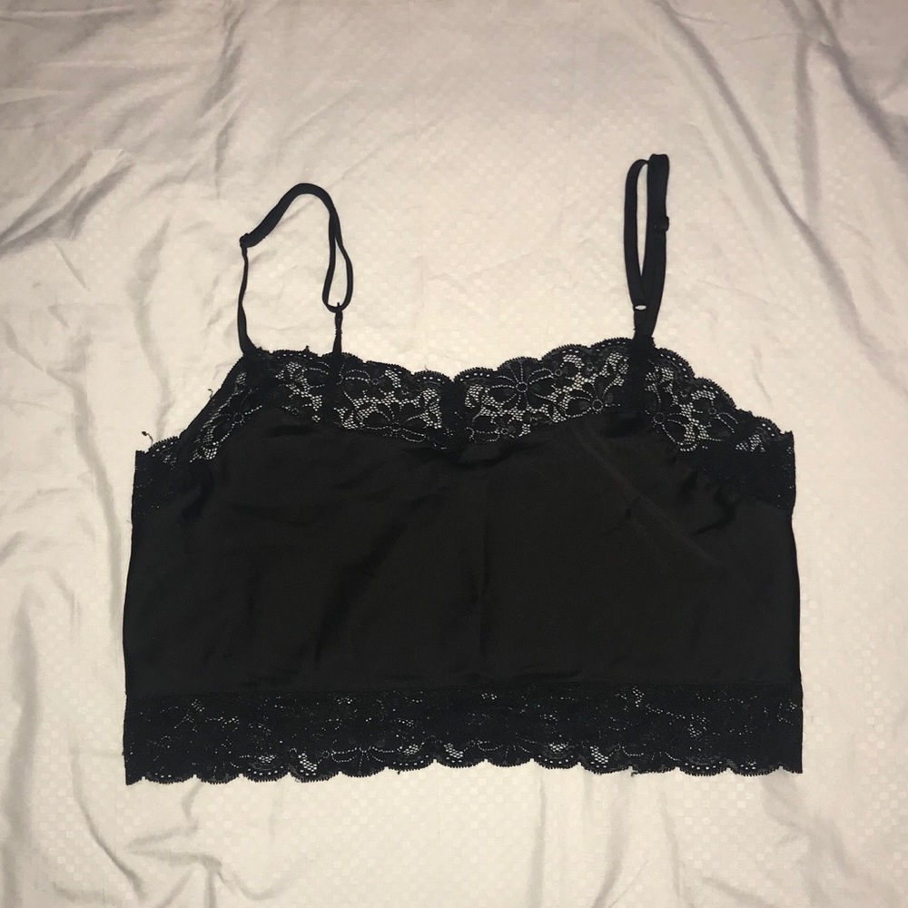 Brandy Melville Silky Lace Crop Top